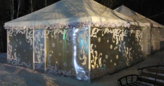 Шатры павильоны для зимнего отдыха в Томске
